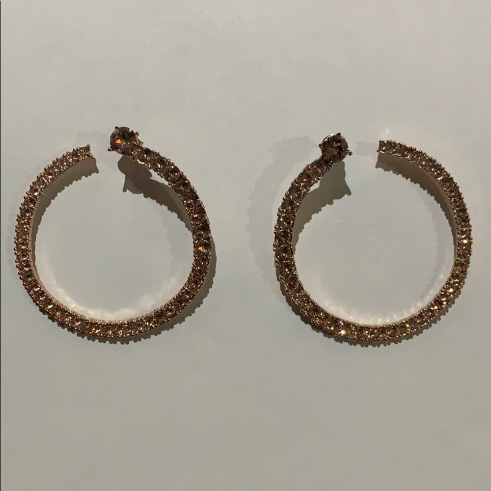 Givenchy rose gold tone hoop earrings